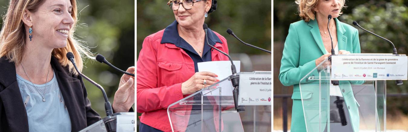 Les officiels présents pour la pose de la première pierre